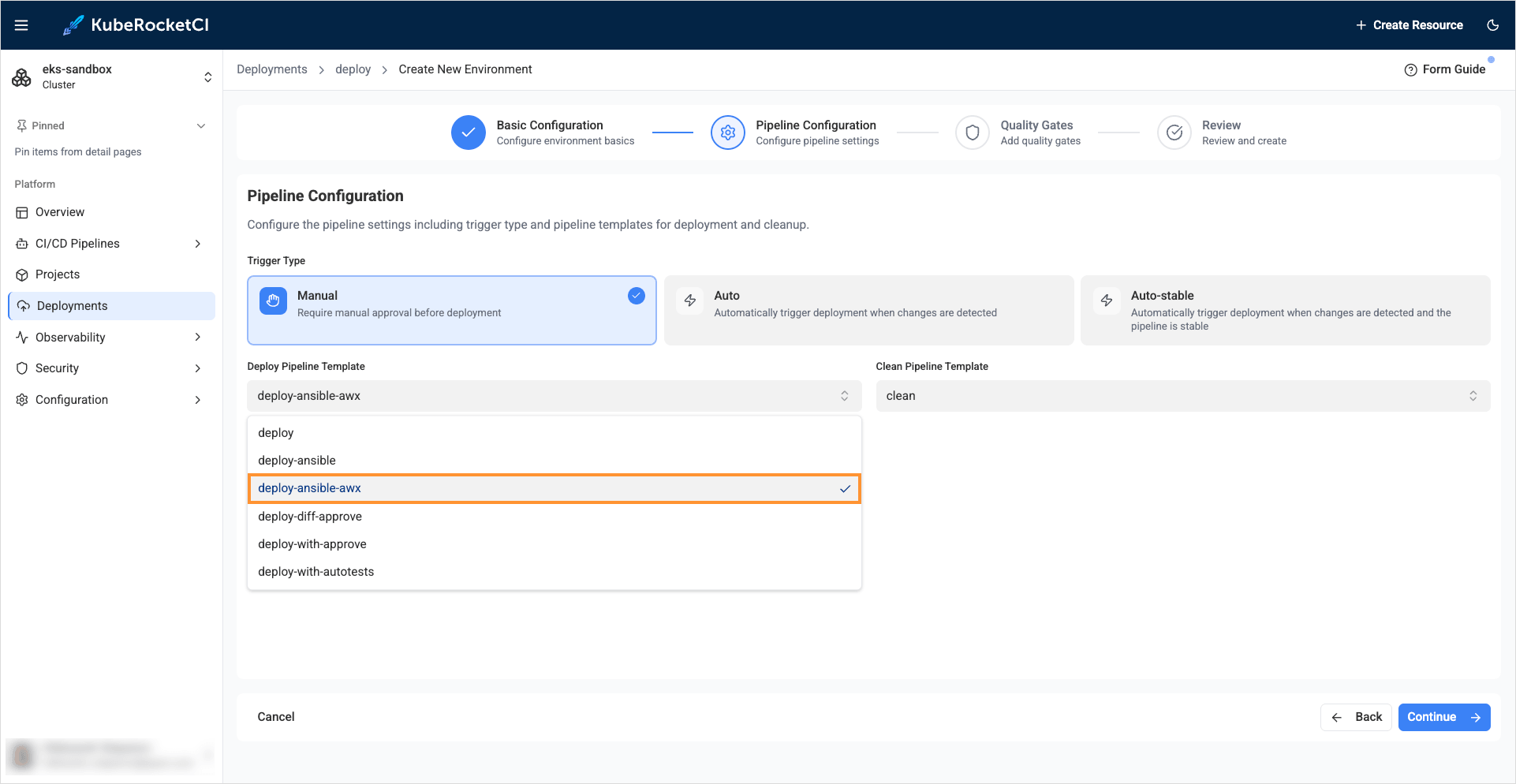 Create Ansible environment Create Ansible environment
