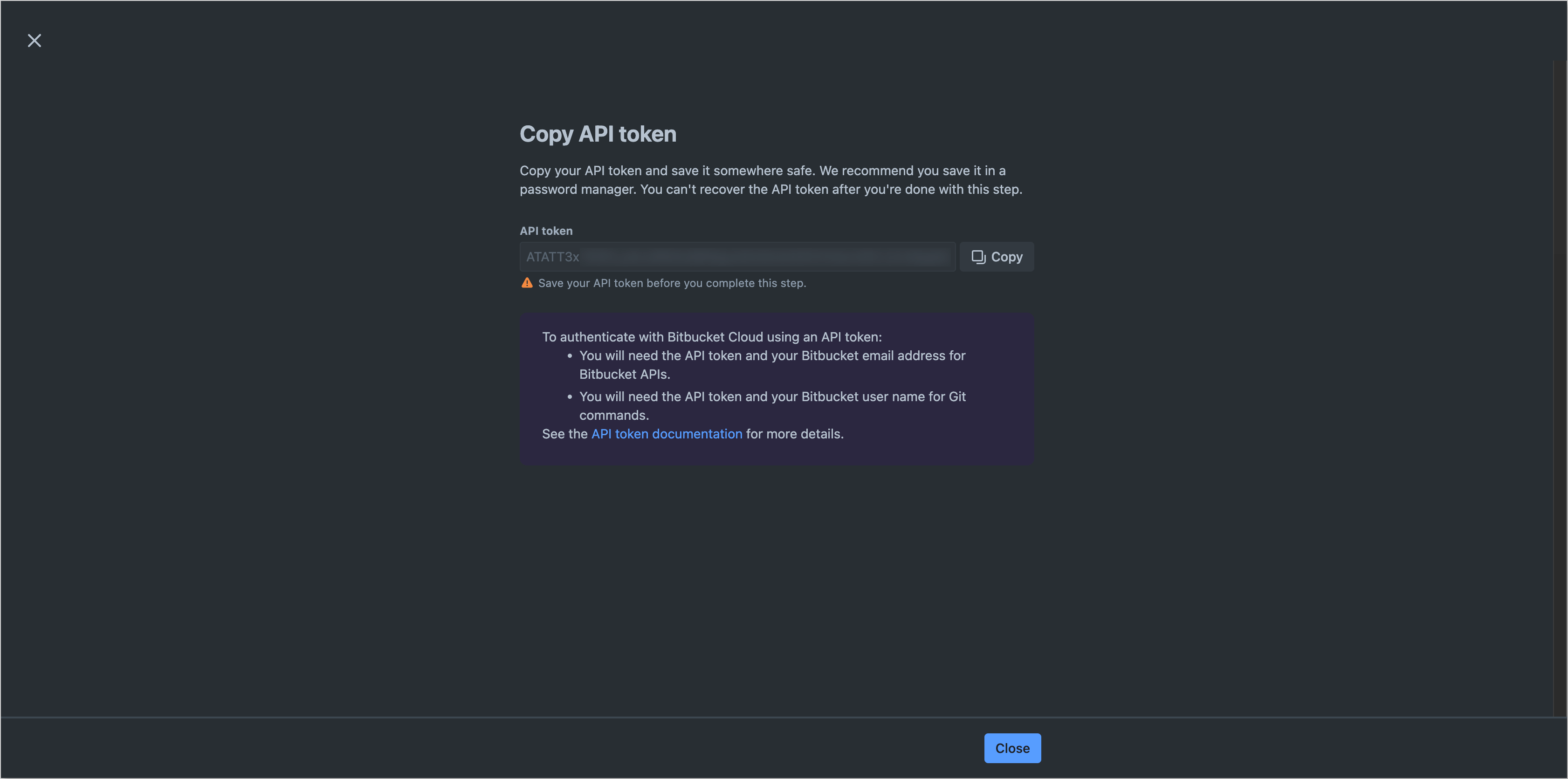 Copy token