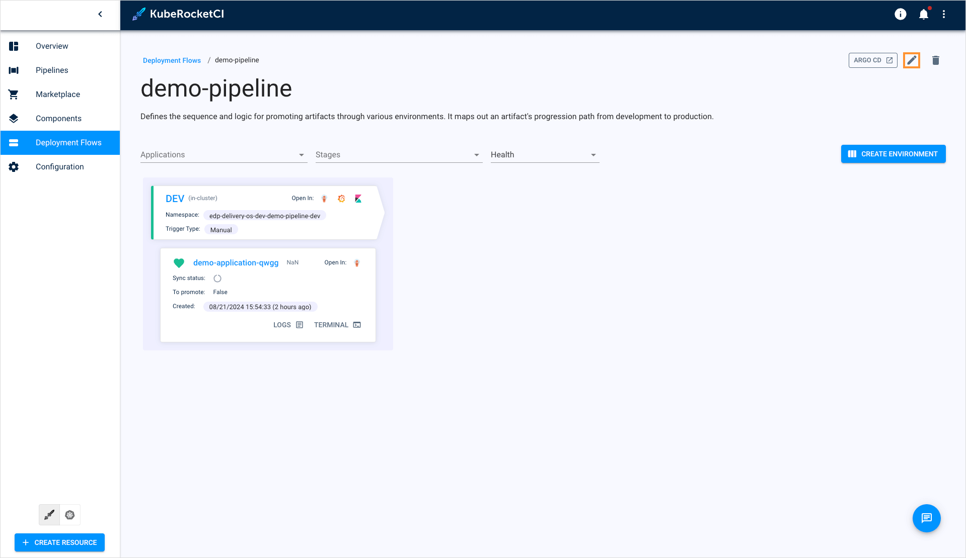Edit deployment flow when viewing the deployment flow data Edit deployment flow when viewing the deployment flow data