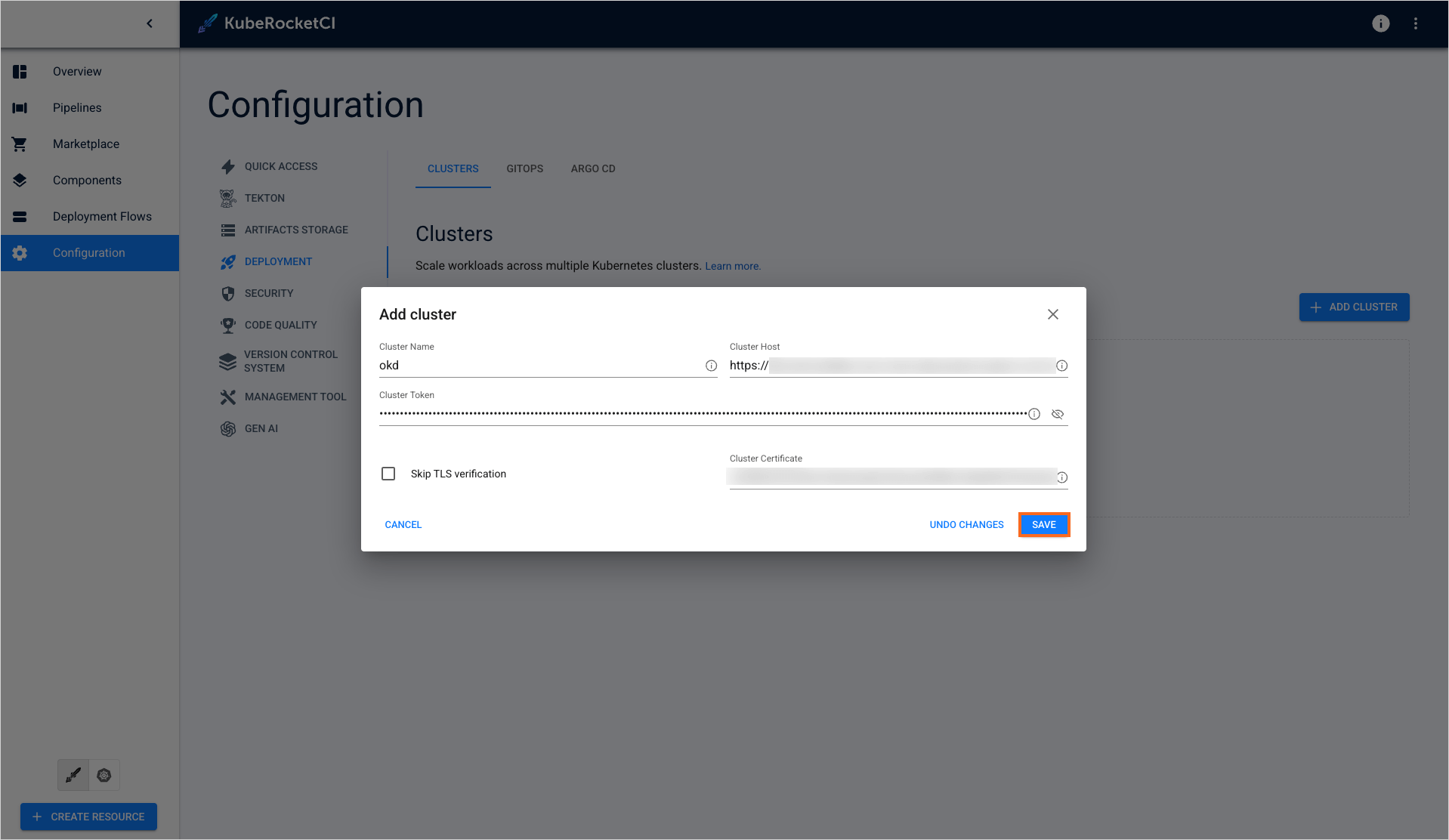 Add cluster