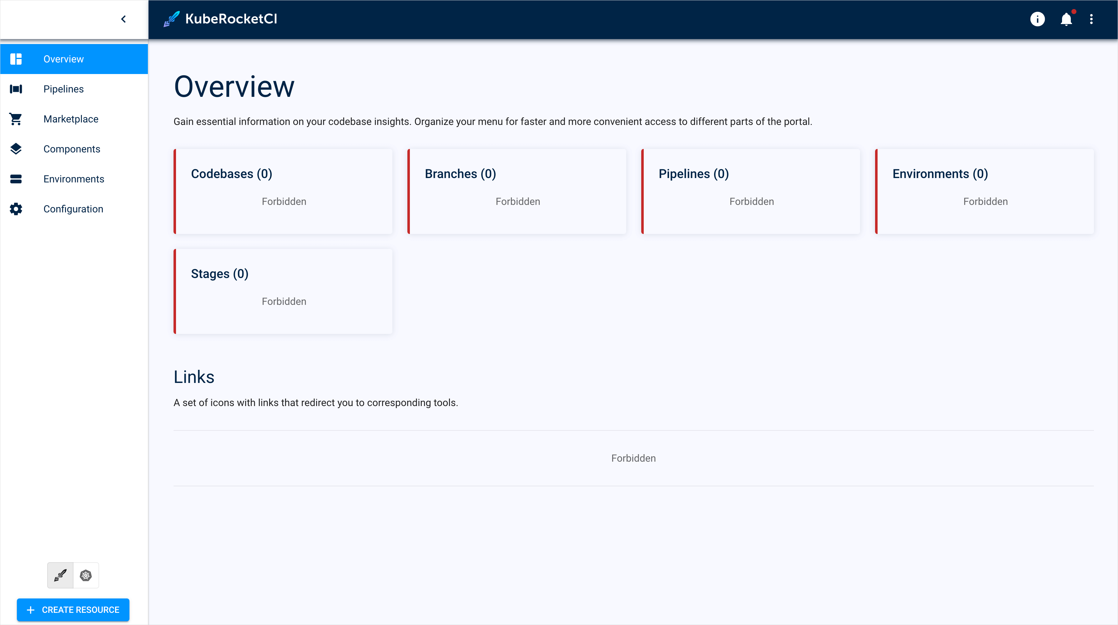 Resource observability issue Resource observability issue