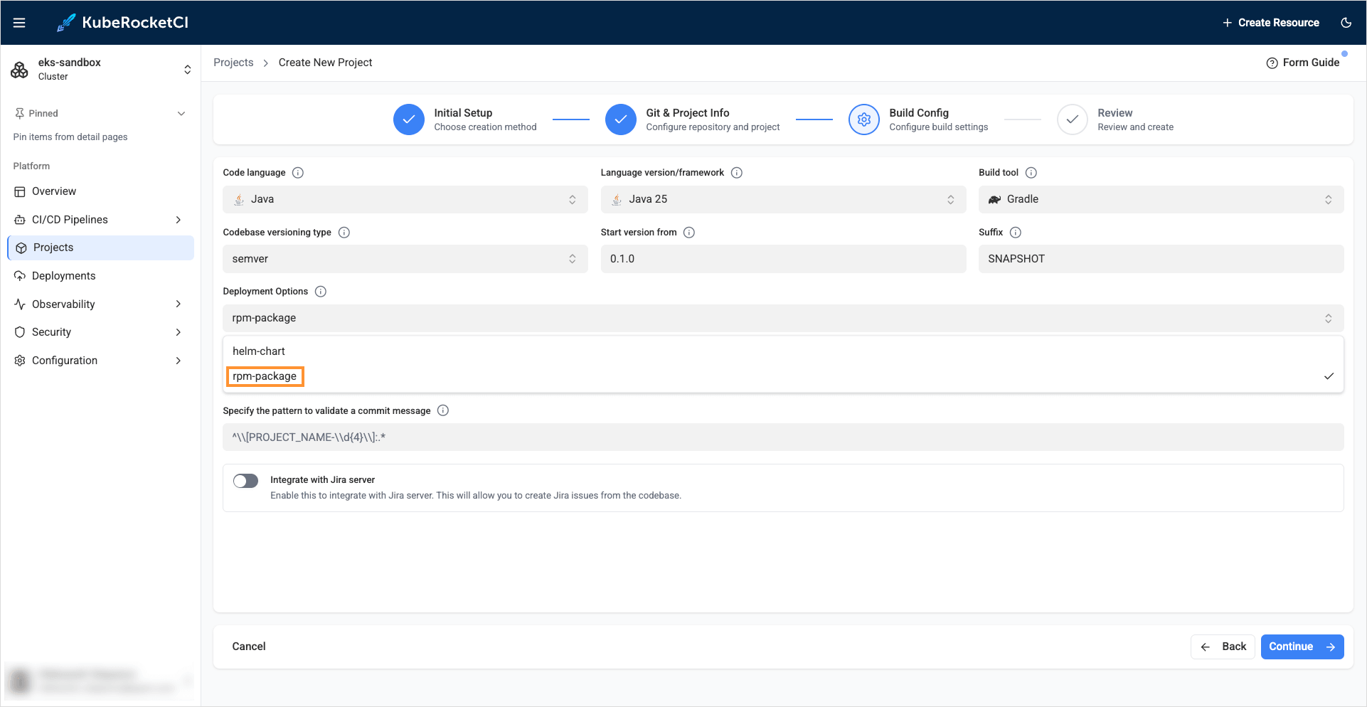 Create RPM application Create RPM application